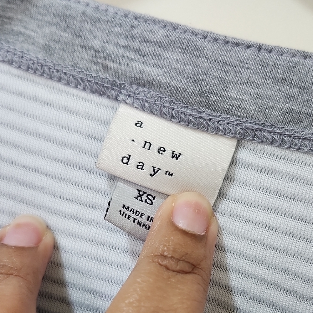 A New Day Light Gray Striped Top - Picture 2 of 10